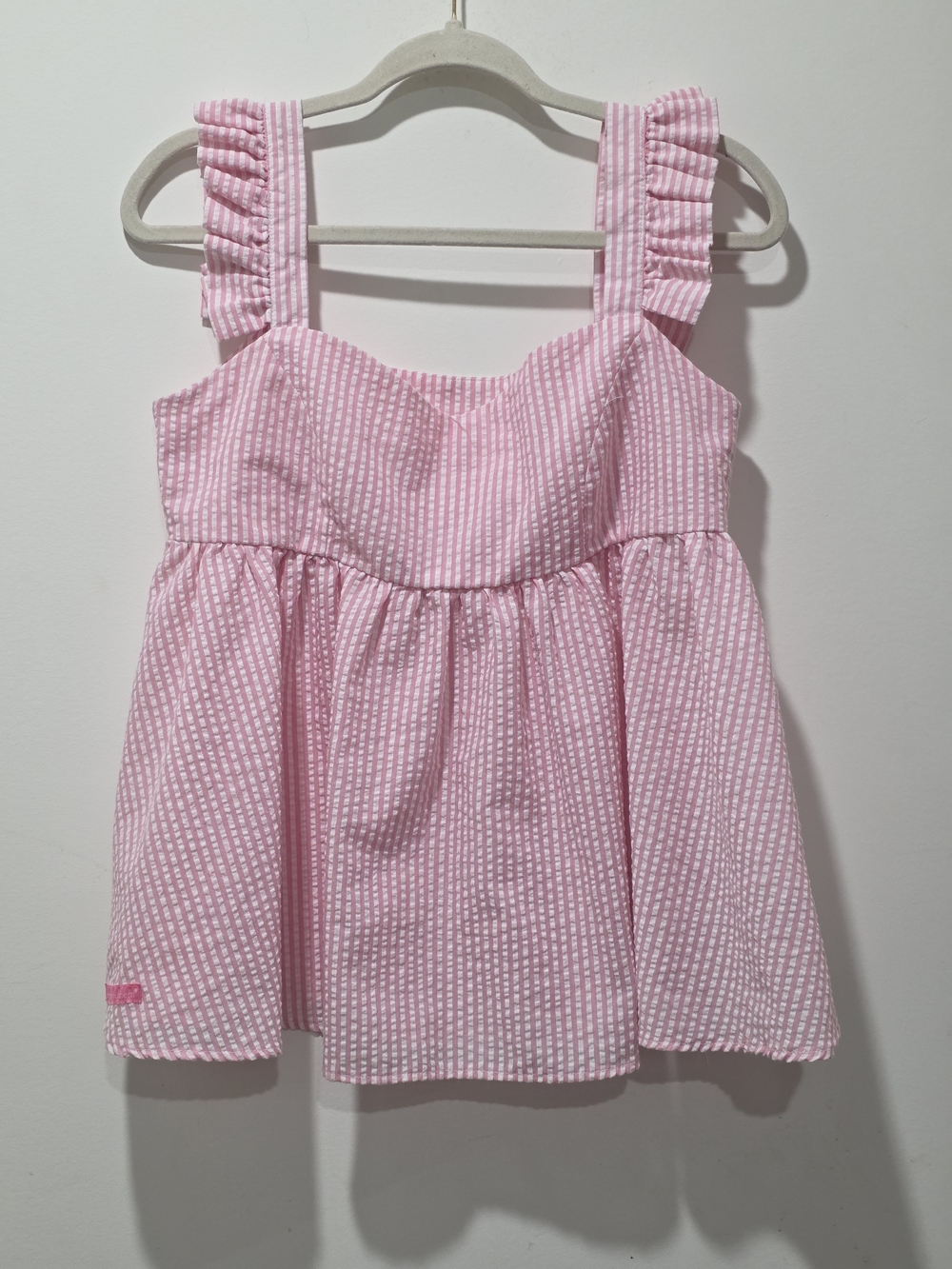Simply Southern white and pink gingham babydoll Shirt in a S
